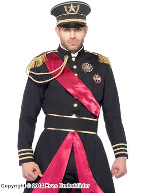 Militärgeneral, Maskerade-Jacke, Schulterklappe, Schärpe